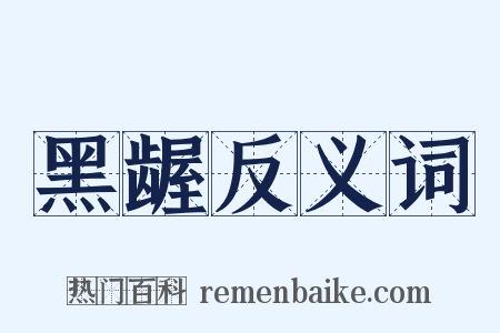 黑龌反义词是什么意思的图片